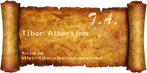 Tibor Albertina névjegykártya